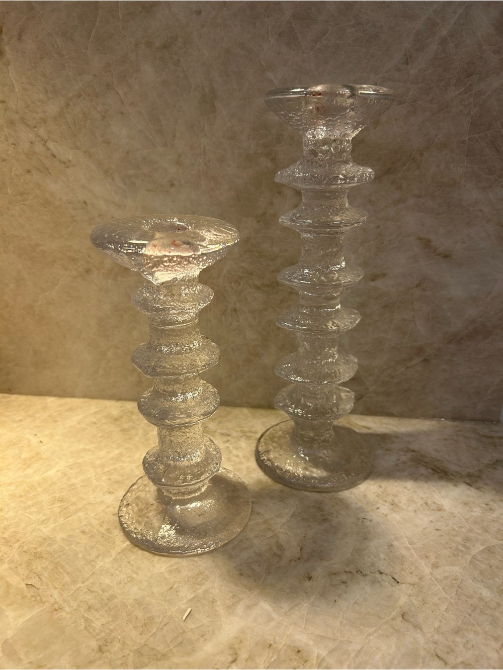 Vintage Iittala Festivo Candlesticks Set of 2 – Timo Sarpaneva – Signed TS